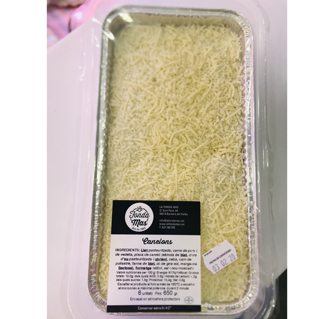 Canelones de carne (6u.) - Assumpta Fontseca