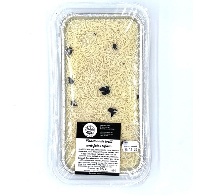 Canelones de cocido con foie y trufa - Assumpta Fontseca