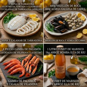 Pack Paella para 4 personas premium