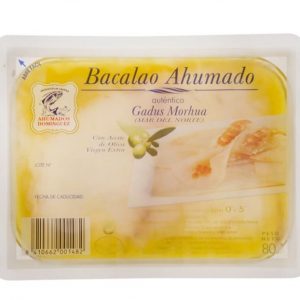 Bacalao ahumado con aceite de oliva virgen extra arbequina 80 gr