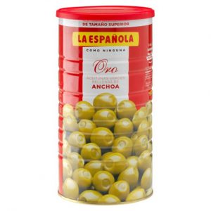 Aceitunas verdes rellenas de anchoa