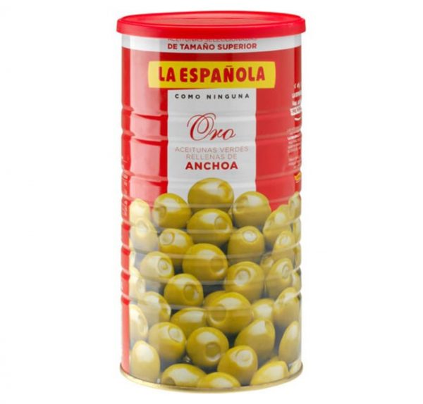 Aceitunas verdes rellenas de anchoa