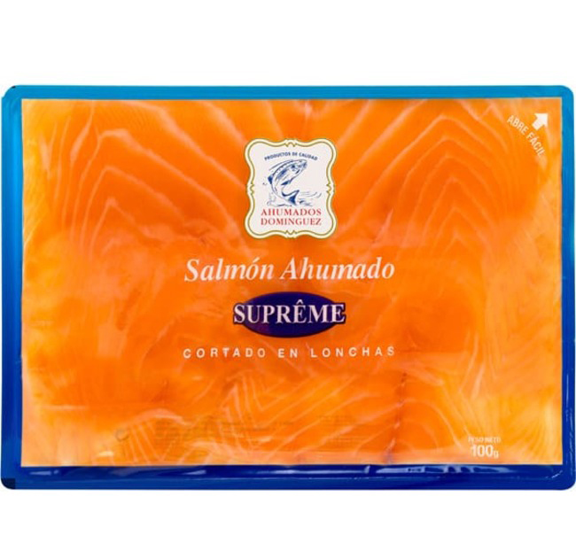 Salmón ahumado Dominguez cortado en lonchas 100gr