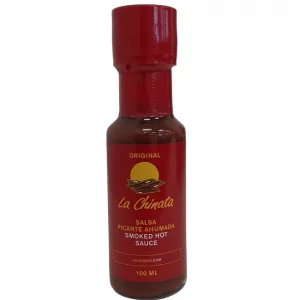 Botella de salsa picante ahumada La Chinata 100ml.