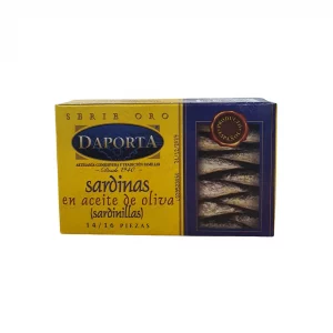 Conserva de sardinillas en aceite de oliva Daporta.