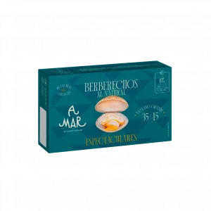 Lata de berberechos de las Rías Gallegas calidad premium, calibre 35/45 piezas, al natural y sin arena.