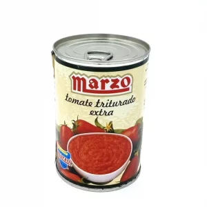 Bote de tomate triturado natural Conservas Marzo.