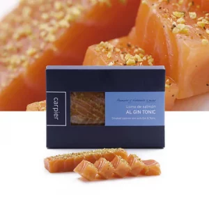 Lomo de salmón ahumado al gin tonic