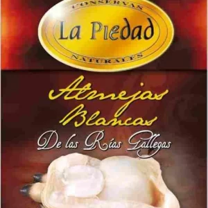 Lata de almejas blancas al natural de calibre grande 16/22 piezas.