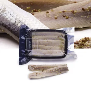 Arenque ahumado con mostaza