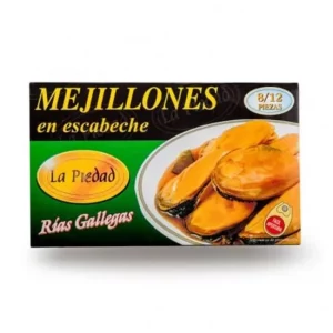Mejillones en escabeche de las Rías Gallegas La Piedad.
