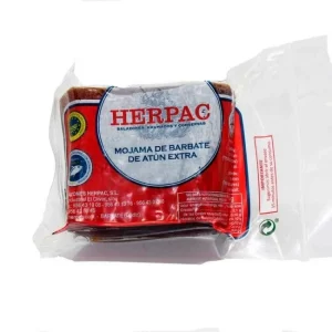 Mojama de Barbate Extra Herpac, lomo de atún curado artesanalmente en salazón, producto tradicional de Cádiz.