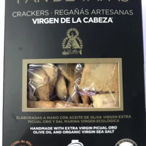 Paquete de regañás gourmet artesanas con aceite de oliva.