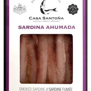 Lomos de sardina ahumada en aceite de girasol.